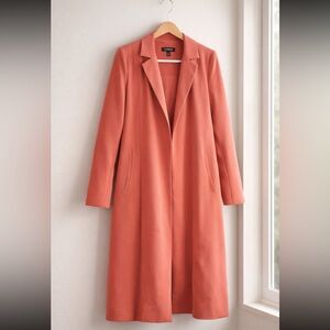 EXPRESS $148 SUNSET BLUSH SOFT LONG TRENCH COAT SZ S
